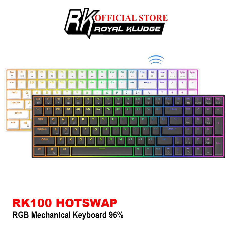 HOTSWAP RK100 RGB - Bàn phím cơ RK ROYAL KLUDGE RK100 2.4G không dây thumbnail