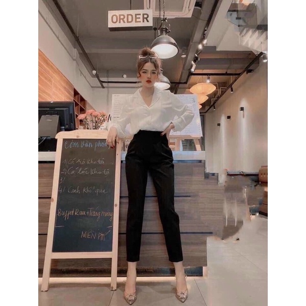 Đổ bộ quần baggy tây lưng thun hothit