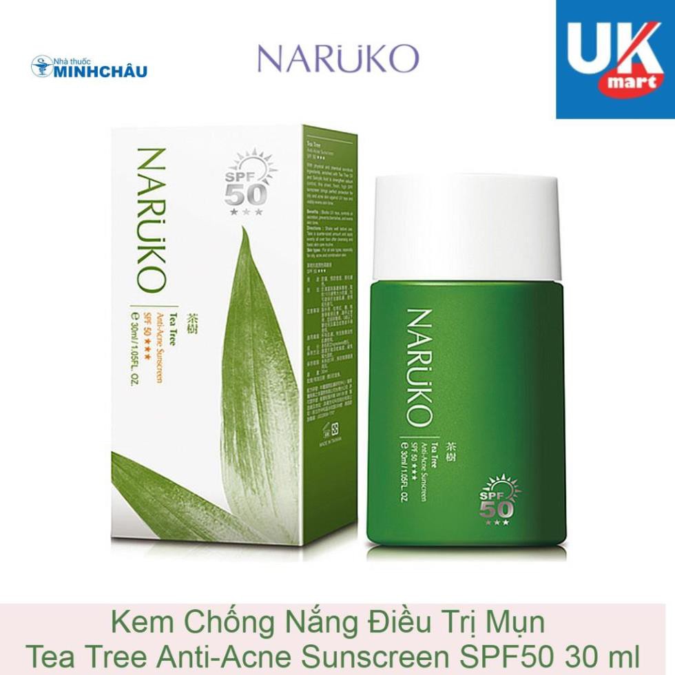 Kem Chống Nắng Dành Cho Da Mụn Naruko Tea Tree Anti-Acne Sunscreen SPF50 30 ml