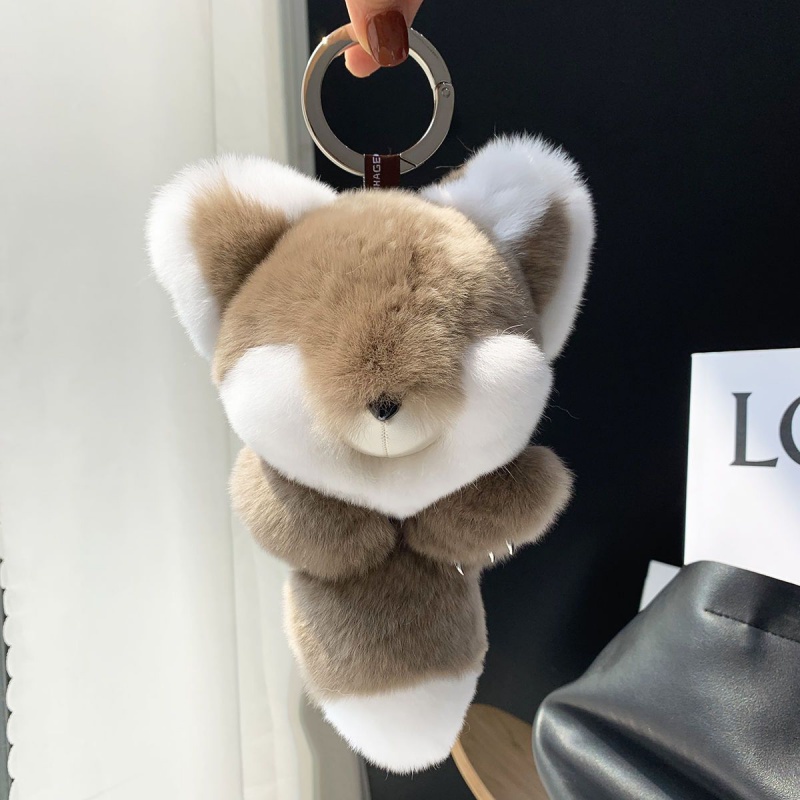 Móc Khóa Hình Cáo Con Bằng Lông Dễ Thương