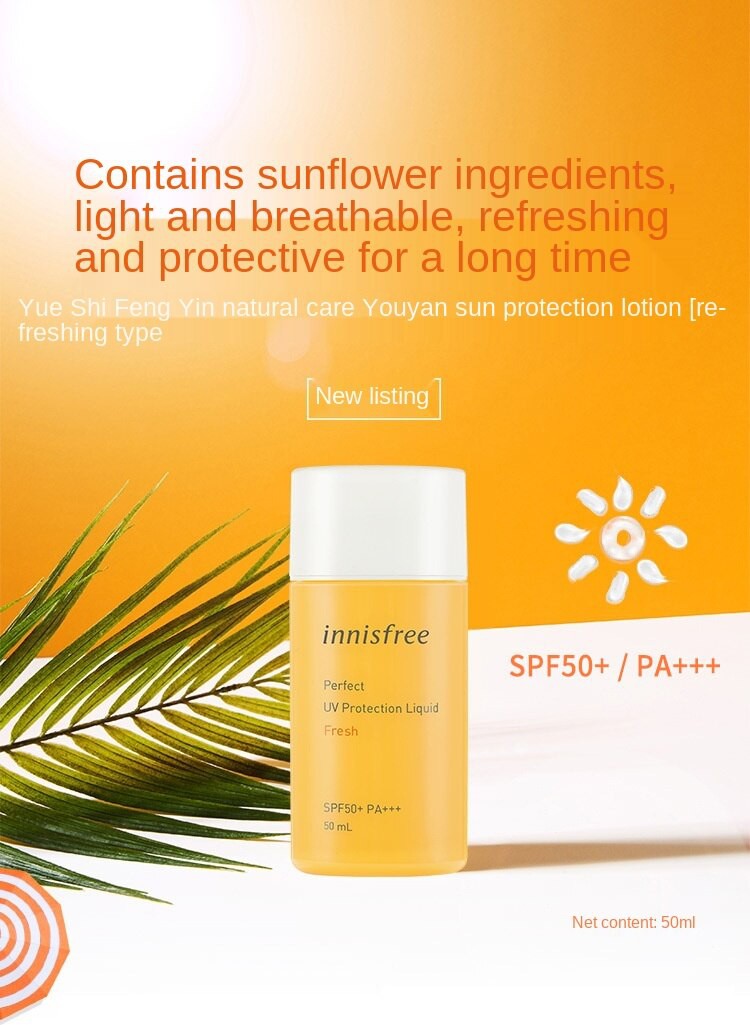 (Hàng Mới Về) Kem Chống Nắng Innisfree Dưỡng Ẩm Kiềm Dầu Chống Nắng Sunscreen Spf50