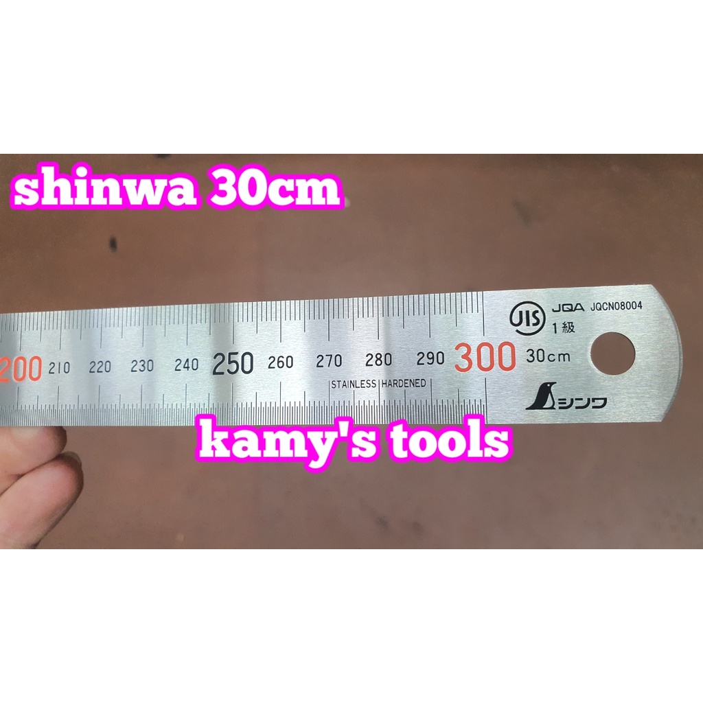 Thước lá Shinwa inox 0-300mm model 14028, thước lá 30cm