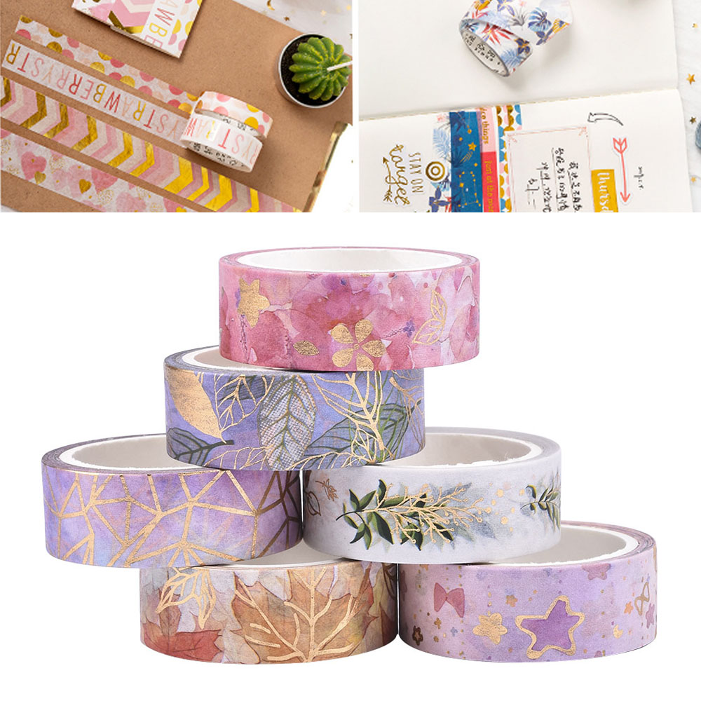 Cuộn băng keo hình bông hoa dán trang trí thủ công DIY