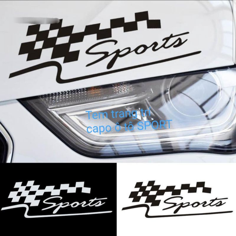 Tem trang trí ô tô SPORTS