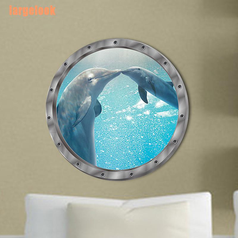 Tường Cá Heo Đại Dương 3d
