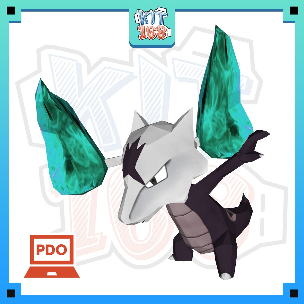 Mô hình giấy Anime Game Pokemon Alolan Marowak