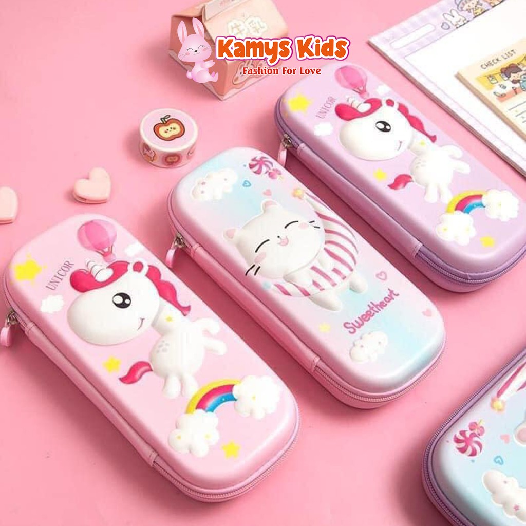 Hộp bút trẻ em 3D KAMYS KIDS kiểu dáng dễ thương cho bé trai bé gái