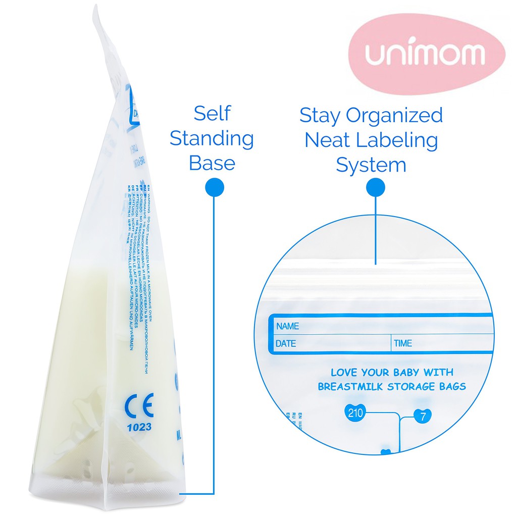 Hộp 30/ 60 túi trữ sữa Unimom Hàn Quốc 100ml / 210ml UM870268 và UM870251