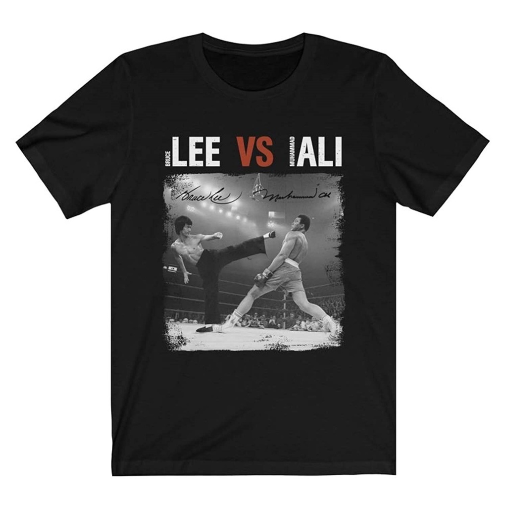 Áo Thun Ngắn Tay In Hình Bruce Lee Vs Mohammad Ali Legends Mod.7