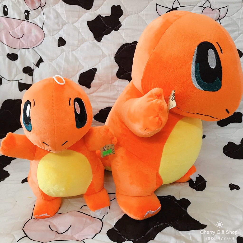 Gấu Bông Pokemon Charmander - Khủng Long Lửa 40cm+50cm+60cm