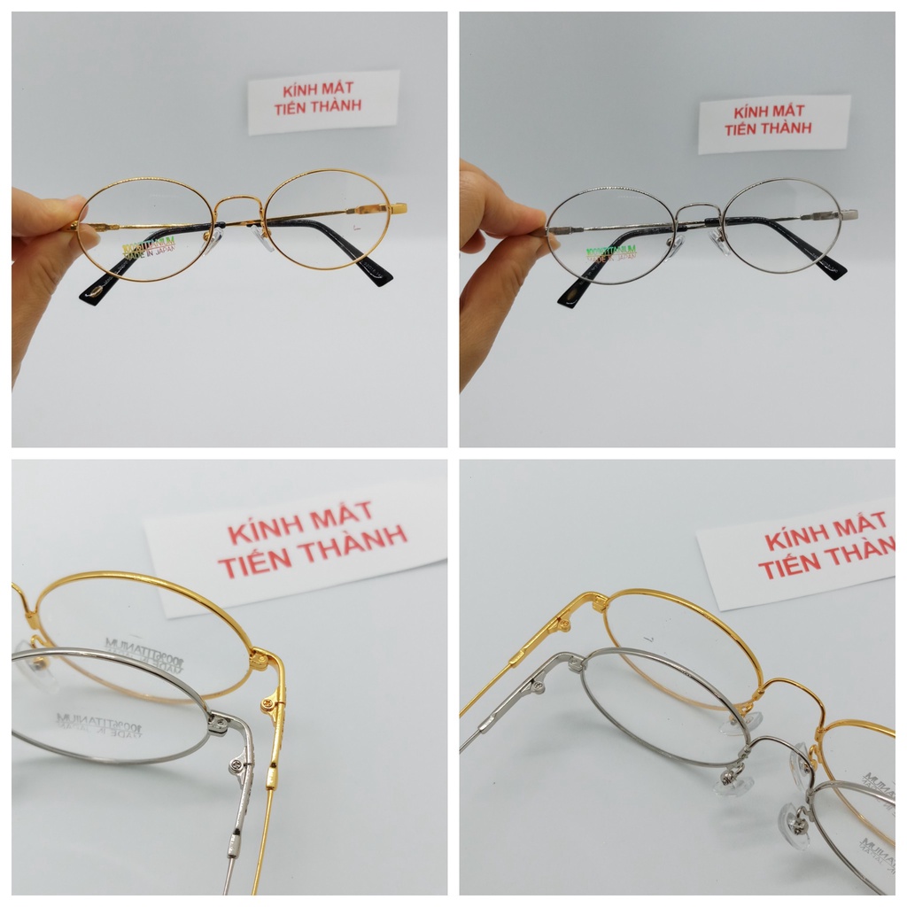 Mắt Kính Titannium Dẻo Dáng Oval  - Kính Mắt Tiến Thành