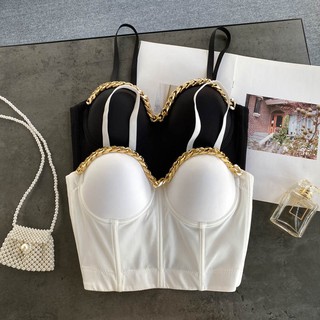 (HÀNG ORDER) Áo croptop 2 dây cúp ngực gợi cảm cá tính (hình thật)