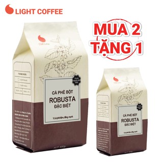 Cà phê nguyên chất 100% Robusta đặc biệt - Khẩu vị đậm đắng thanh - mạnh đặc trưng - Light Coffee - Gói 100gr