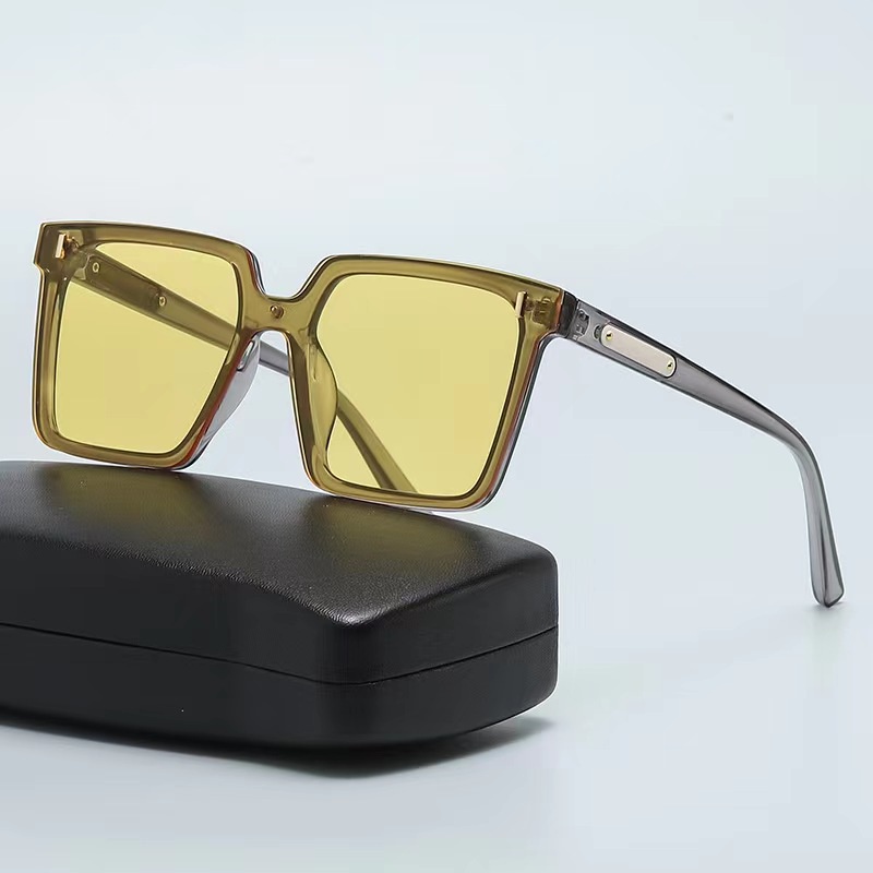Kính Mát Gọng Vuông Thời Trang Mới Cho Nam Nữ Màu Sắc