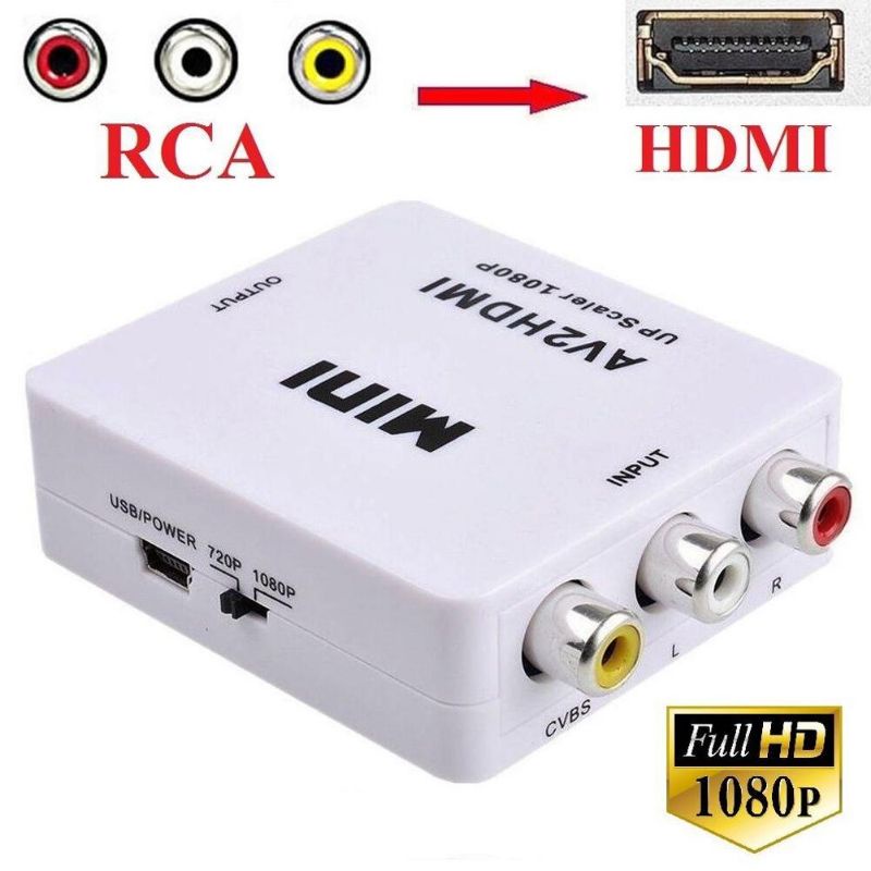 Bộ chuyển đổi âm thanh và video AV sang HDMI Full HD 1080P CVBS tổng hợp sang HDMI