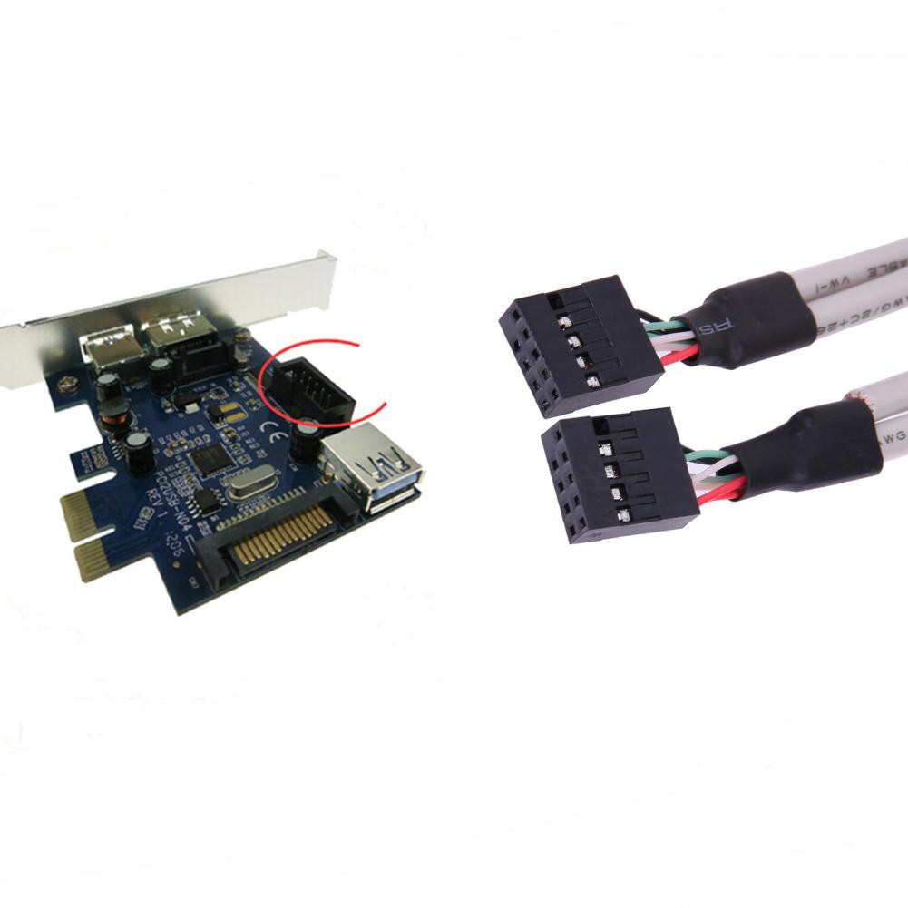 Bảng cắm USB 2.0 4 cổng tới bảng mạch chủ 9 chốt