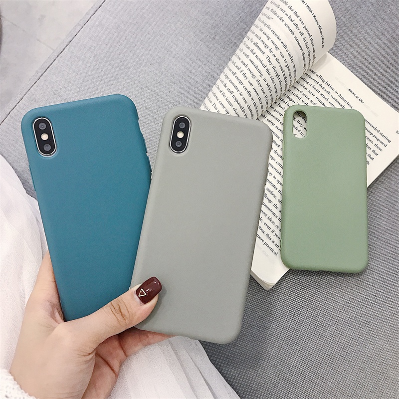 Ốp Điện Thoại Silicon Đơn Giản Cho iPhone 13 12 11 Pro Max XS Max XR X 8 7 Plus