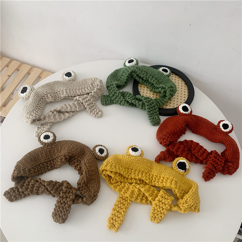 Mũ Len Dệt Kim Thời Trang Thu Đông Hình Chú Ếch Dễ Thương 22096