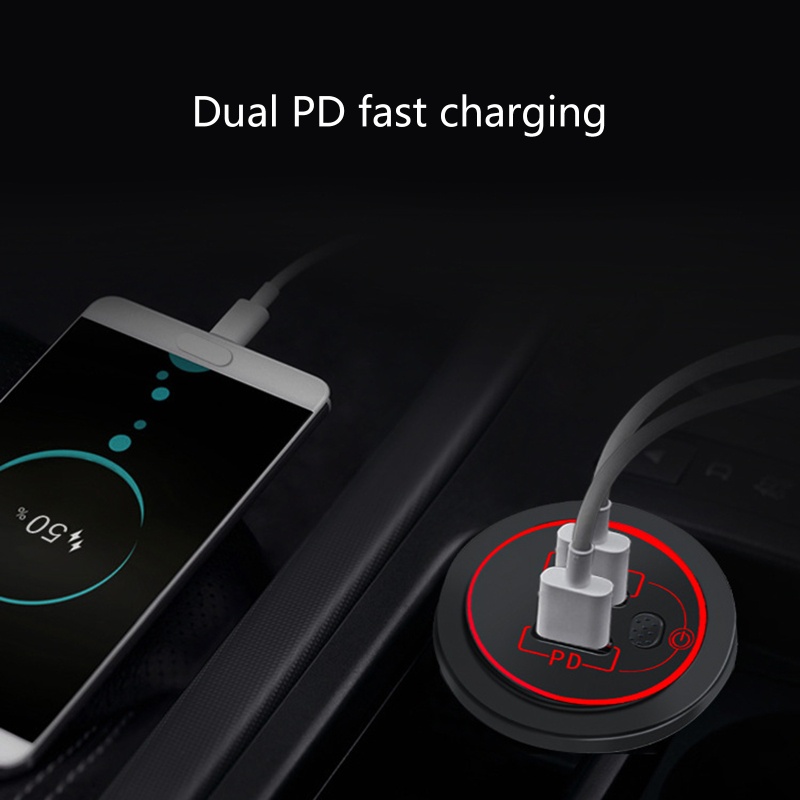 Tẩu Sạc Nhanh Hai Cổng USB Cho Xe Máy Xe Tải