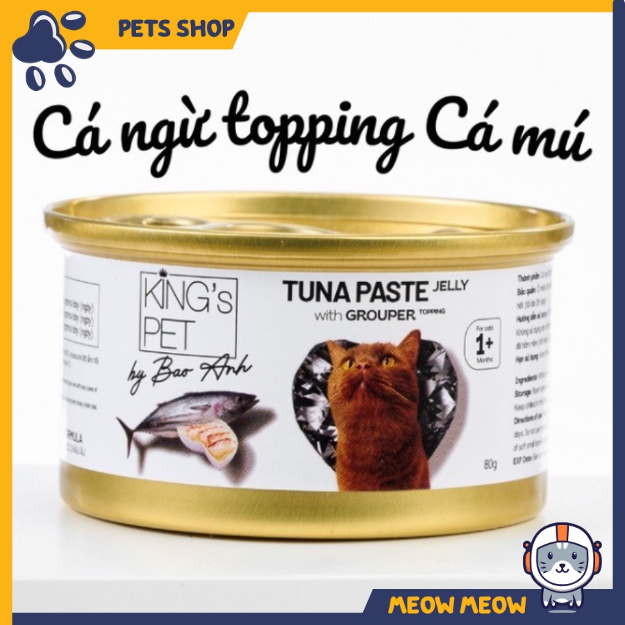 Pate KingPet by Bảo Anh | Lon 80gr | Pate dinh dưỡng cho mèo KingPet.