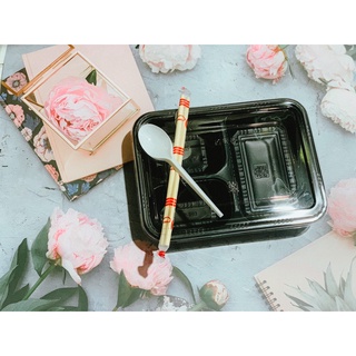 COMBO 50 HỘP ĐỰNG CƠM ĐẾ ĐEN 3 NGĂN_ GIÁ RẺ NHẤT SHOPPE