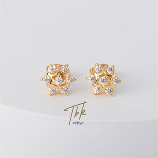 Set 3 Đôi Bông Tai Mạ Vàng 18k 149e