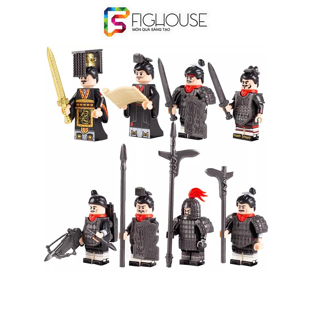 Bộ 8 nhân vật minifigures Đế chế Tần KT1088