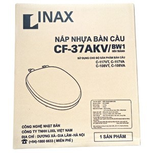 NẮP ĐẬY BỒN CẦU INAX CF-37AKV, NẮP ĐÓNG THƯỜNG, MÀU TRẮNG