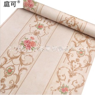 10m x 45cm giấy dán tường giá rẻ ( có sẵn keo )  - hoa hồng viền xoắn châu âu TP042