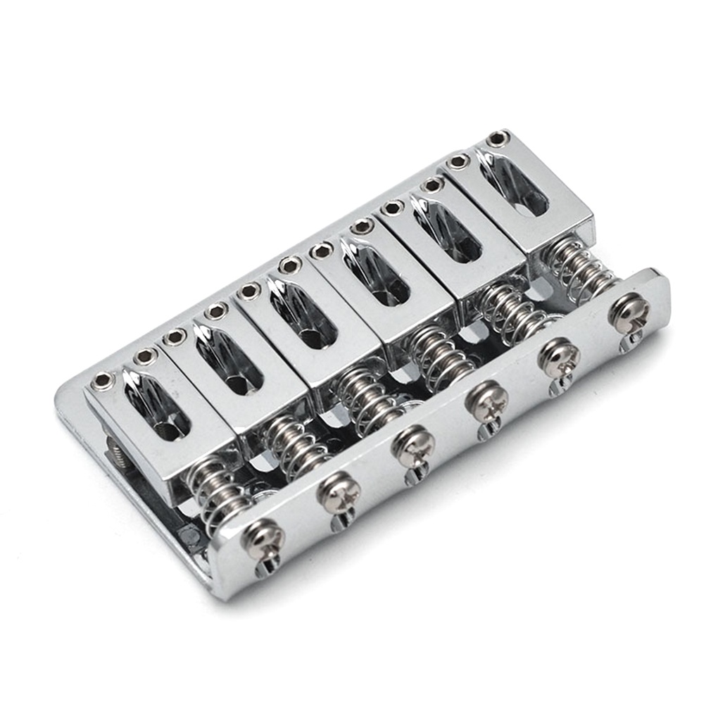 [Global] 6 String 65mm Metal Fixed Hardtail Saddle Bridge Top Load Guitar Tailpiece for Electric Guitar