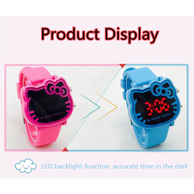 Hello Kitty waterproof Korean Children's led digital watch | BigBuy360 - bigbuy360.vn