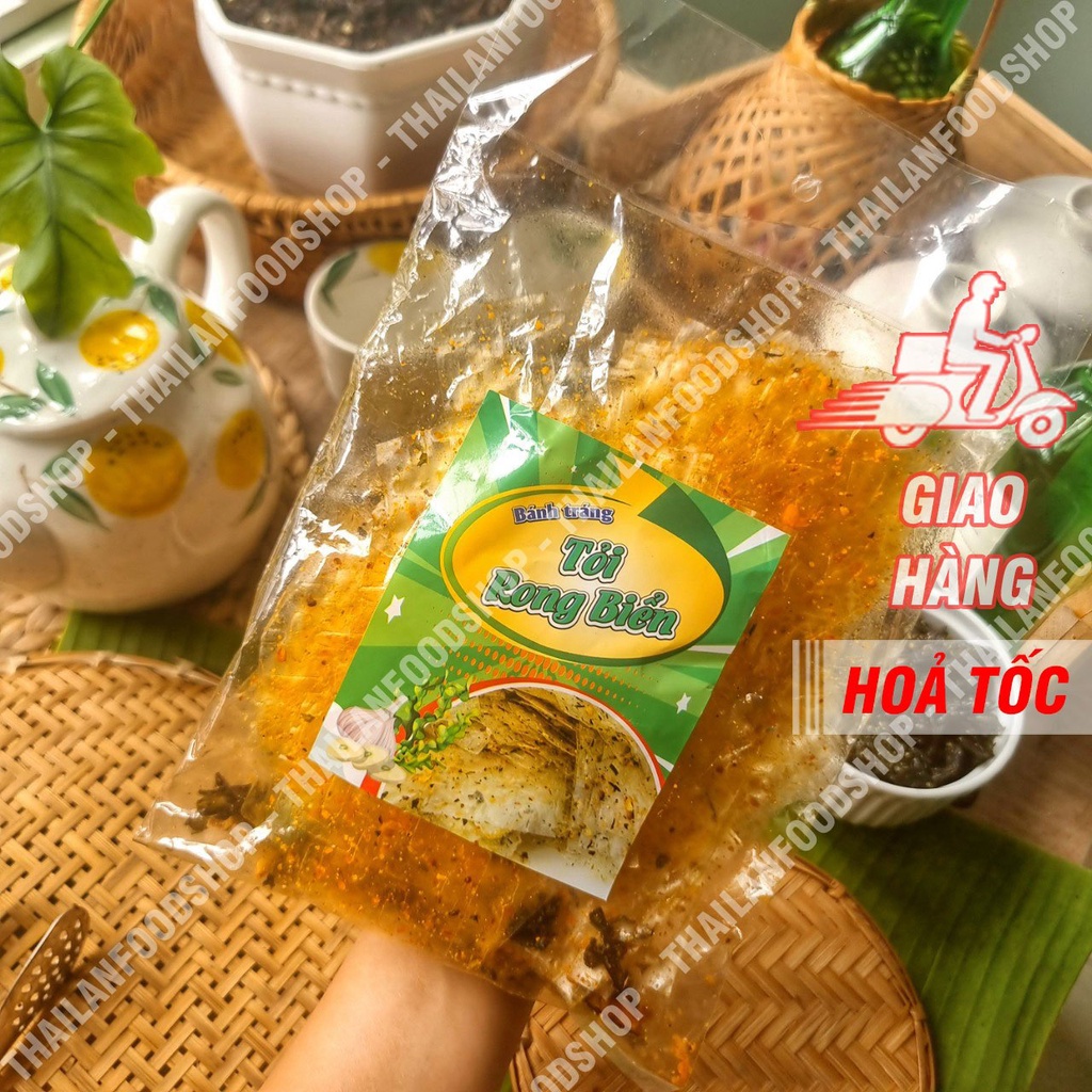 Bánh Tráng Tỏi Rong Biển (Dùng Ăn Chay Được) Xâu 10 Gói