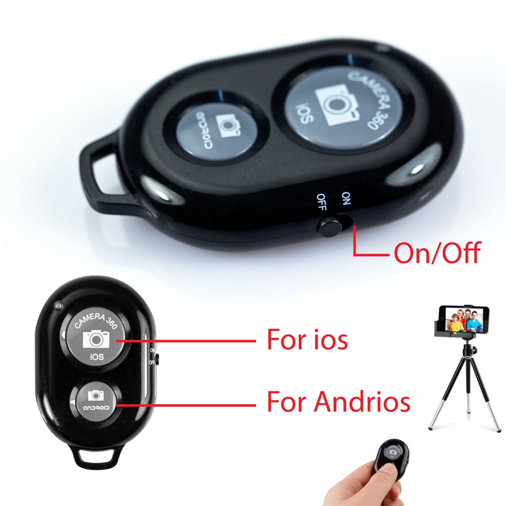 Remote Bluetooth Chụp Hình Điều Khiển Từ Xa, Chụp Ảnh Tự Động Cho Smartphone