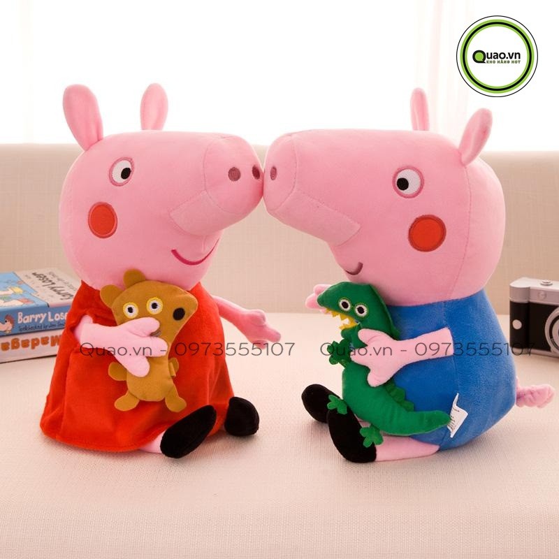 Thú bông heo peppa pig lông mịn | Gấu Bông QUAO