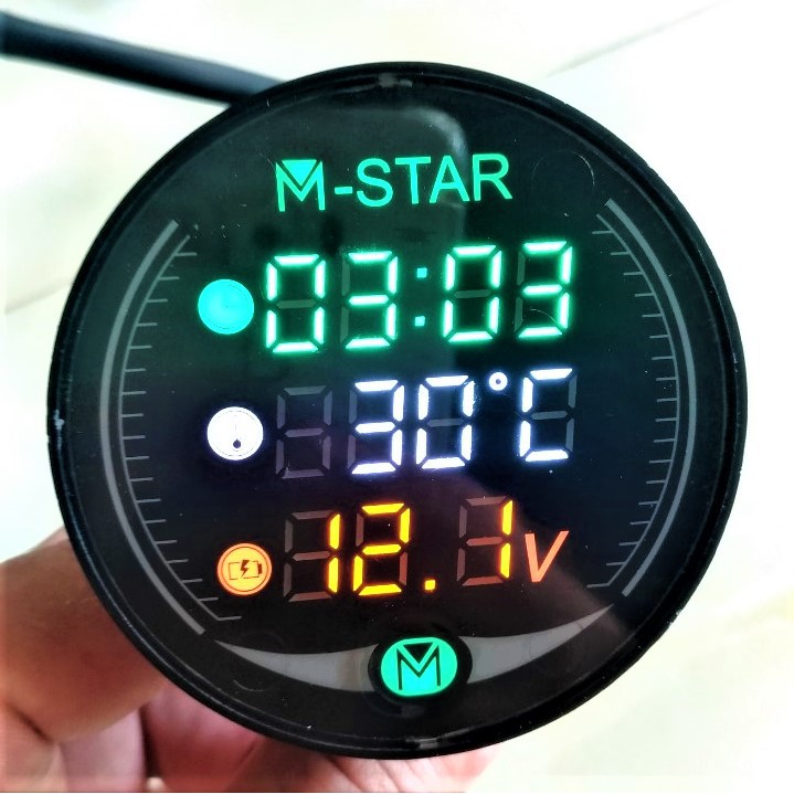 ĐỒNG HỒ BÁO VOLL XE MÁY 3 IN 1 KOSO STAR HÀNG XỊN LẮP CÁC LOẠI XE MÁY