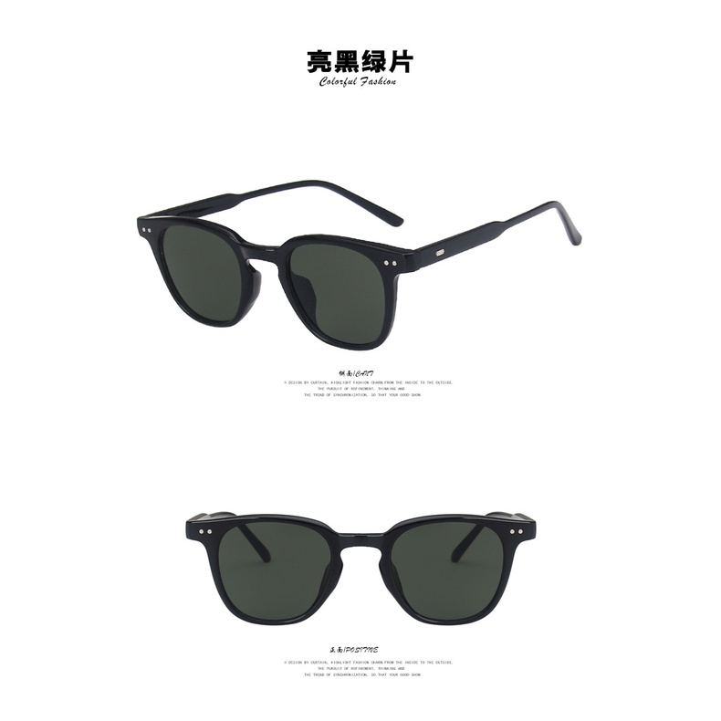 (KIQI-FASHION) COD Kính Mát Gọng Tròn Màu Gradient Chống Tia UV Thời Trang Hàn Quốc Cho Nam Nữ