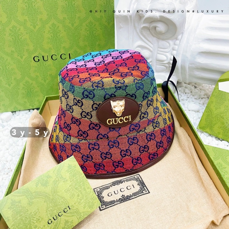 Combo túi và mũ gucci màu sắc sang chảnh cho bé