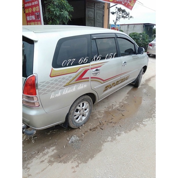 Tem Dán Sườn Xe innova mẫu mới.Tem Dán Sườn Xe Innova Mẫu Mới