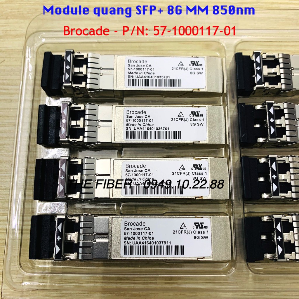 [Mã 159ELSALE hoàn 7% đơn 300K] Module Quang SFP+ 8G MM 850nm Mã hàng: 57-1000117-01 - Hãng Brocade