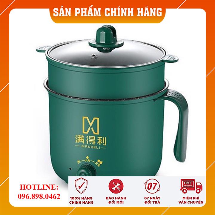 [CHÍNH HÃNG-FREESHIP] Nồi Điện Đa Năng Cao Cấp, Nồi Lẩu Điện Mini Nồi Cơm Điện Mini Đa Năng, Ca Nấu Mì Chống Dính 1.8L