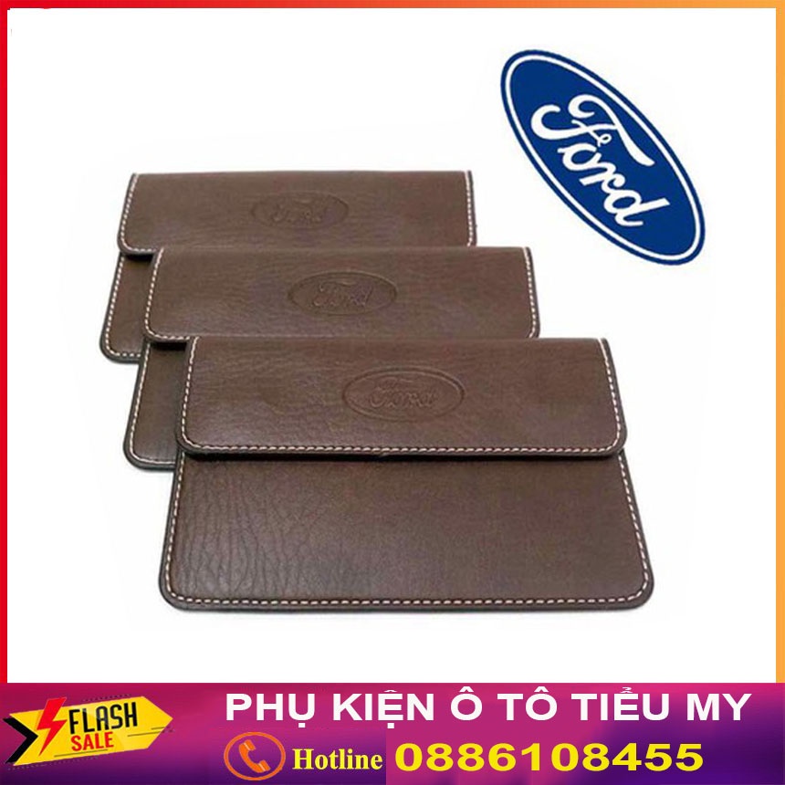 Ví Đựng Giấy Tờ Xe Ô Tô Giấy Đăng Kiểm Ô Tô Da Pu Cao Cấp Logo FORD Bền Đẹp, Thời Trang, Kích Thước Nhỏ Gọn