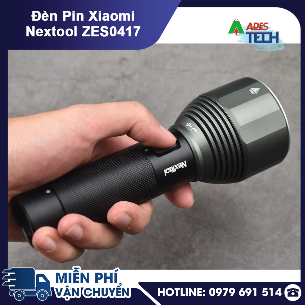 Đèn Pin Xiaomi Nextool Cầm Tay ZES0417 | Đèn Pin Siêu Sáng Chống Nước Hợp Kim Nhôm
