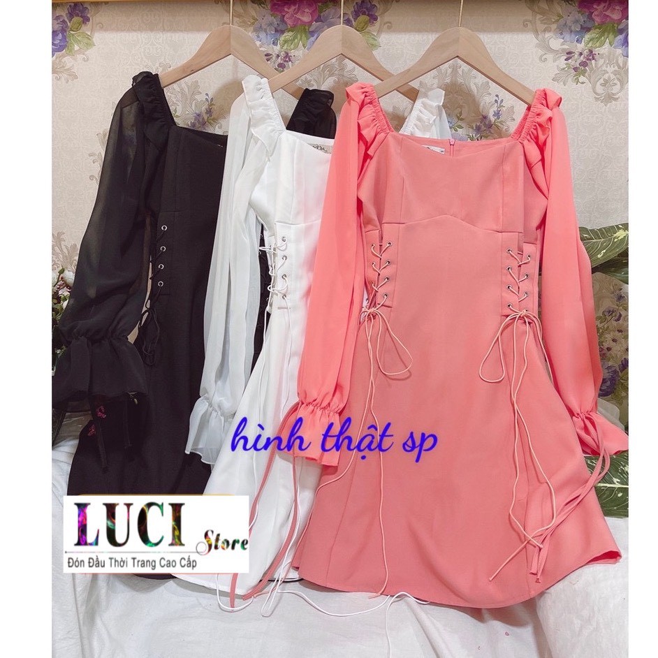 Đầm Xoè dự tiệc - even 3 màu mặc được nhiều kiểu eo đan dây xinh xắn  - LUCI Store - Đ300 | BigBuy360 - bigbuy360.vn
