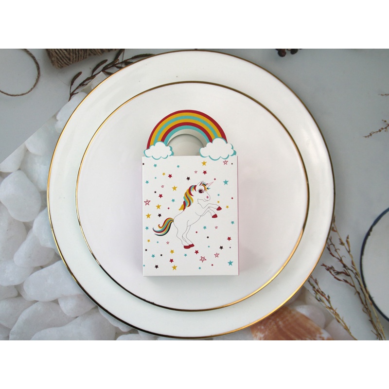 Mới Túi Giấy Đựng Bánh Kẹo Hình Kỳ Lân Dễ Thương