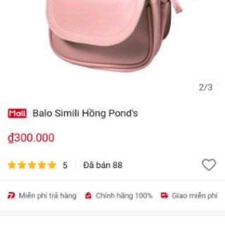 Ba lô simili Hồng Pond's