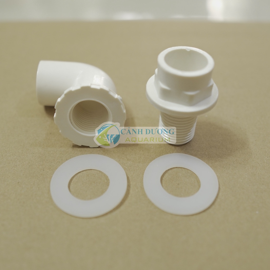 Nối răng trong góc 90 độ, răng ngoài U-PVC Phi 32-25-20 chuyên dùng cho hồ cá