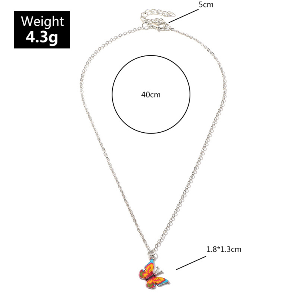 Dây Chuyền Mặt Hình Bươm Bướm Chất Liệu Thép Titan Phong Cách Retro