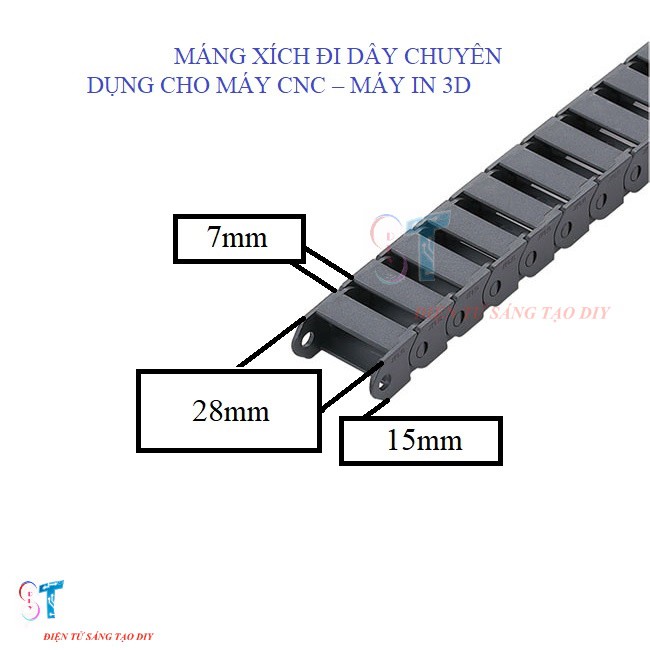 Máng xích đi dây chuyên dụng cho máy CNC - máy in 3D