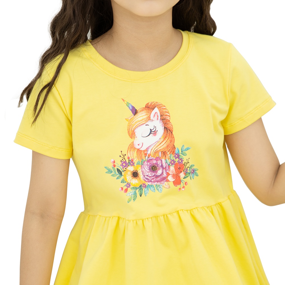 ĐẦM NGẮN TAY BÉ GÁI SIZE 20-40 KG_100 % COTTON_K10