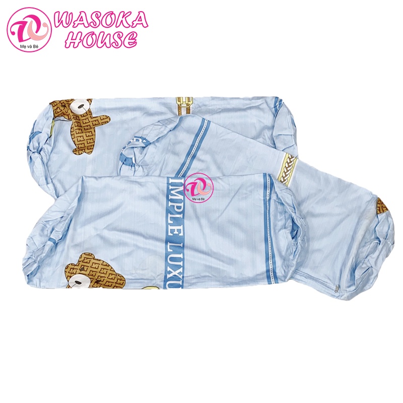 Vỏ gối ôm cho bé vải tencel mềm mát, dài 70-90cm họa tiết ngộ nghĩnh đáng yêu